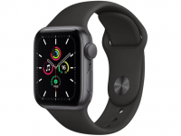 Apple Watch SE 40mm Cinza-espacial GPS – Pulseira Esportiva Preta – Magazine