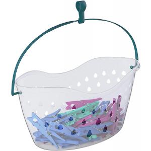 Cesto de Prendedores Compact 48 Peças Multicor Flash Limp