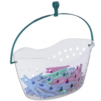 Cesto De Prendedores Compact, 48 Peças, Multicor, Flash Limp