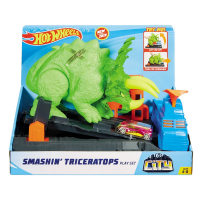 Brinquedo Pista Hot Wheels City: Ataque Triceratops GBF97 - Mattel