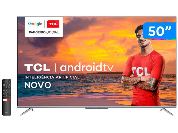 Smart TV 4K UHD LED 50” TCL 50P715 Android Wi-Fi – Bluetooth 3 HDMI 2 USB