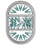 Mini Varal Oval com 24 Prendedores Flash Limp Verde