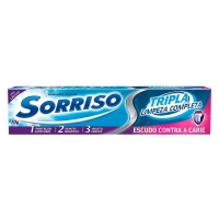 3 Unidades Creme Dental Sorriso Tripla Limpeza Completa 70g