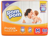 Fralda Pom Pom Protek Proteção de Mãe Hiper – M 86 Unidades – Magazine