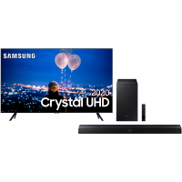 Samsung Smart TV 65'' Crystal UHD 65TU8000 4K + Soundbar Samsung Hw-t555 2.1 Canais Subwoofer