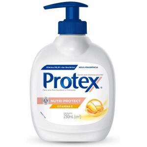 3 Unidades Sabonete Líquido para as Mãos Protex Nutri Protect Vitamina E 250ml