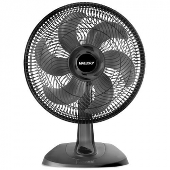 Ventilador de Mesa Mallory TS40 com 6 Pás, 40cm, 126W – Preto