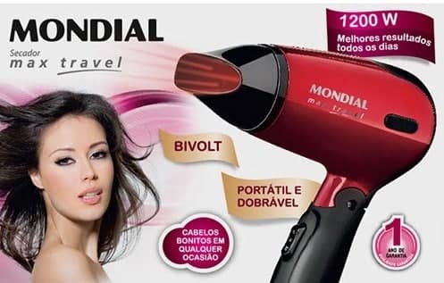 Secador de Cabelos Mondial Max Travel SC-10 Bivolt