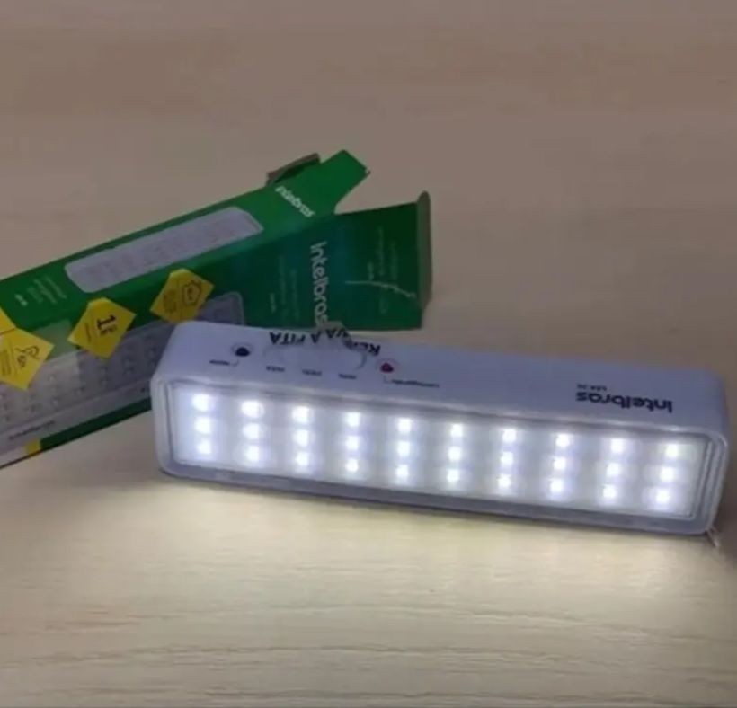 LUMINARIA de EMERGENCIA AUTONOMA LEA 30, intelbras, Branco