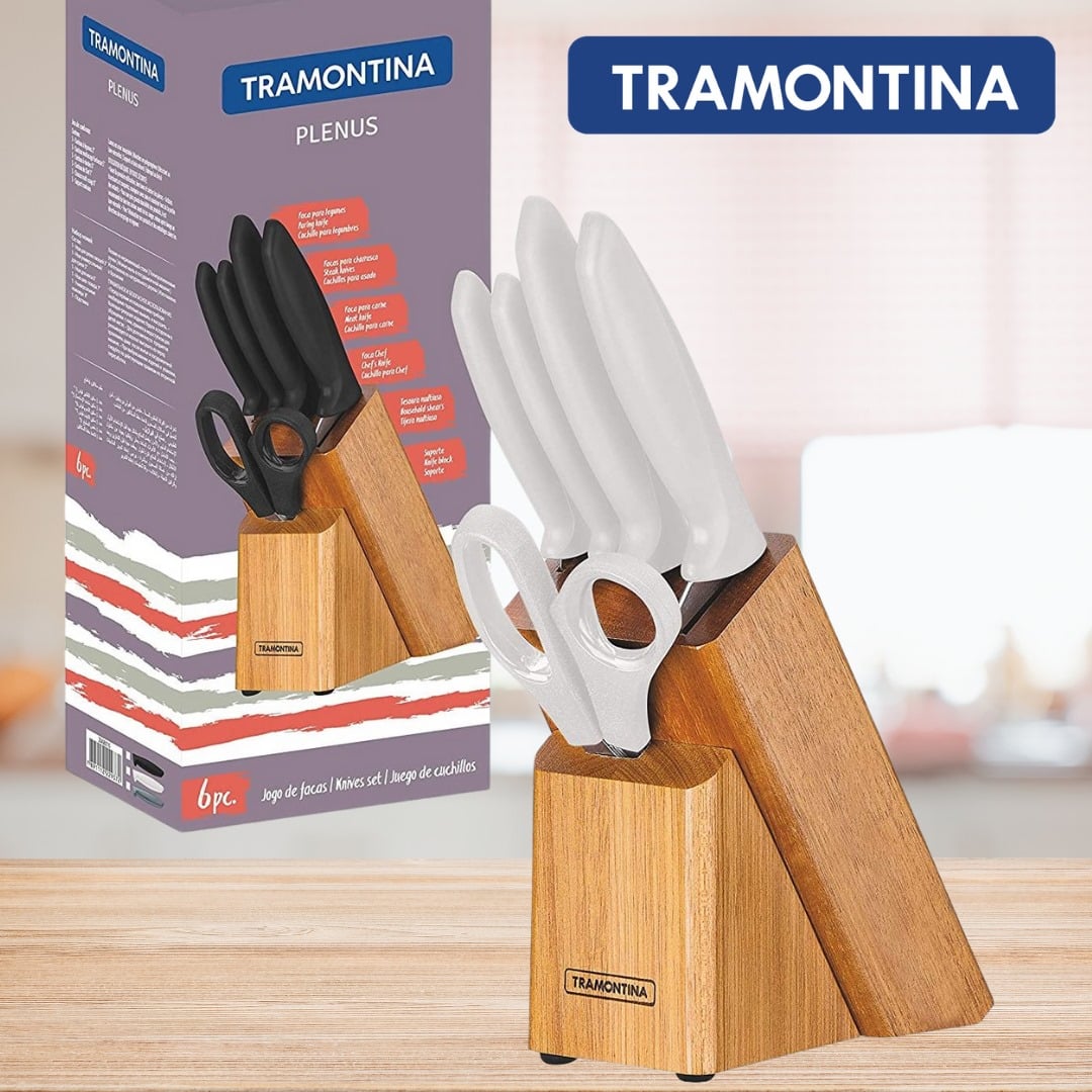 Jogo de Facas 6 Peças Tramontina Plenus Branco
