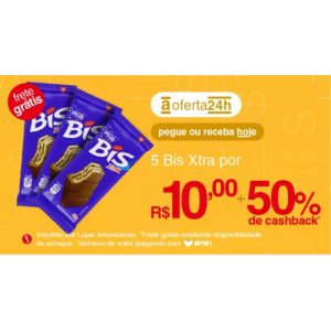5 Unidades Chocolate ao Leite Bis Xtra 45g