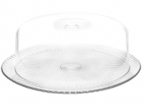 Boleira de Vidro Redonda com Tampa de Plástico – Ruvolo Bari 32cm – Magazine