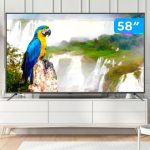 Smart TV 4K HQLED 58” JVC LT-58MB708 Android – Wi-Fi Bluetooth HDR 4 HDMI 3 USB