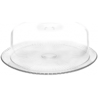 Boleira de Vidro Redonda com Tampa de Plástico - Ruvolo Bari 32cm