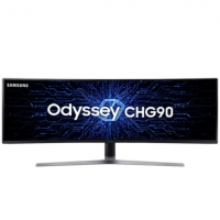 Monitor Gamer Curvo Samsung 49'', DFHD, 32:9, 144 Hz, 1ms, HDMI, DP, Freesync, HAS, Preto