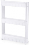 Prateleira Multiuso com Rodizio Branca Arthi Branco – 54.5 x 12.5 x 77.5 cm