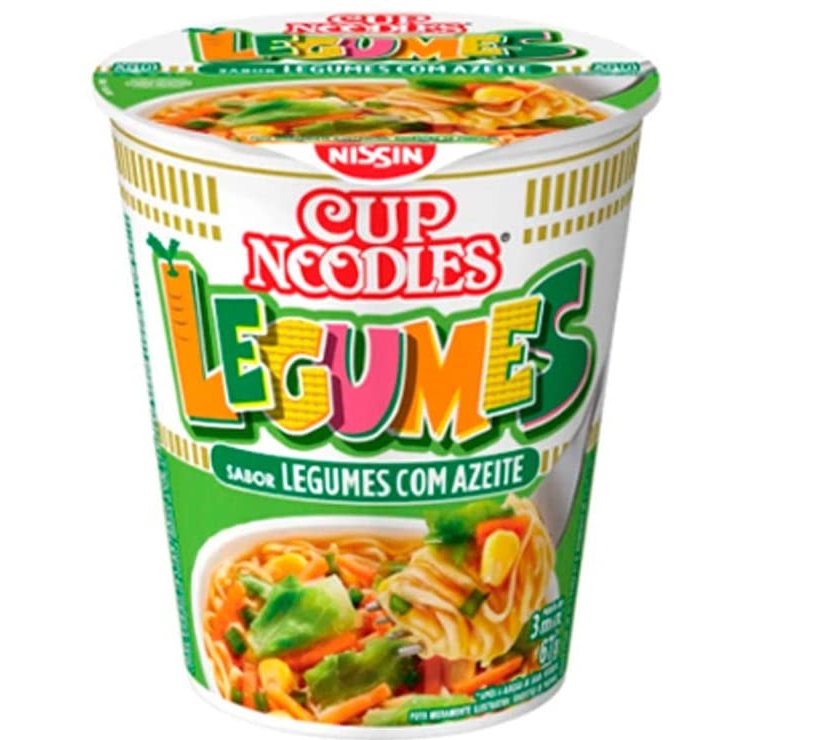 5 Unidade Cup Noodles Sabor Legumes Nissin 67g