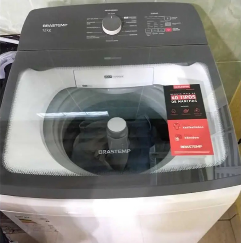 Máquina de Lavar Brastemp 12Kg branca com Ciclo Tira Manchas Advanced e Ciclo Antibolinha – BWK12AB