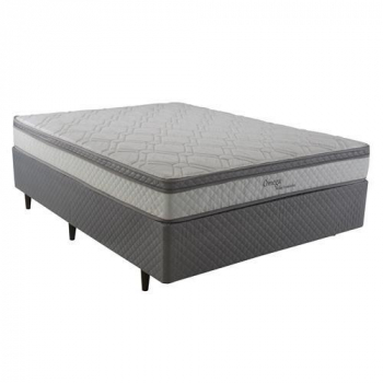Cama Box Casal Herval Ômega com Pillow Top e Molas Ensacadas 60x138x188cm
