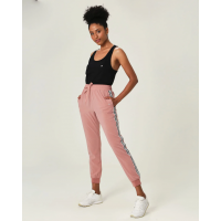 Calça Jogging Listras Laterais Malwee Liberta Rosa Claro - M