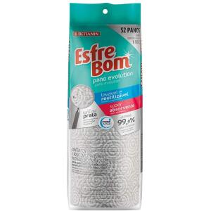 Pano Evolution Lavável e Reutilizável Rolo com 52 Unidades EsfreBom Branco