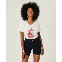 Blusa Estampa em Botonê Malwee Branco