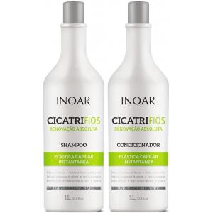 Kit Shampoo e Condicionador Inoar Cicatrifios Plástica Capilar 1L