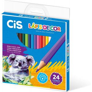 Lápis de Cor Sextavado Plastic 24 Cores - CiS