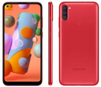 Smartphone Samsung Galaxy A11 64GB 4G – Octa-Core 3GB RAM 6,4” Câm. Tripla + Selfie 8MP