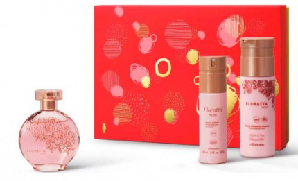 Kit Presente Floratta Rose: Desodorante Colônia 75 ml + Creme Desodorante Hidratante Corporal 200ml + Body Spray 100ml
