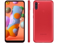 Smartphone Samsung Galaxy A11 64GB Vermelho 4G – Octa-Core 3GB RAM 6,4” Câm. Tripla + Selfie 8MP