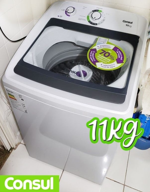Máquina de Lavar Consul 11kg Dosagem – CWH11BB