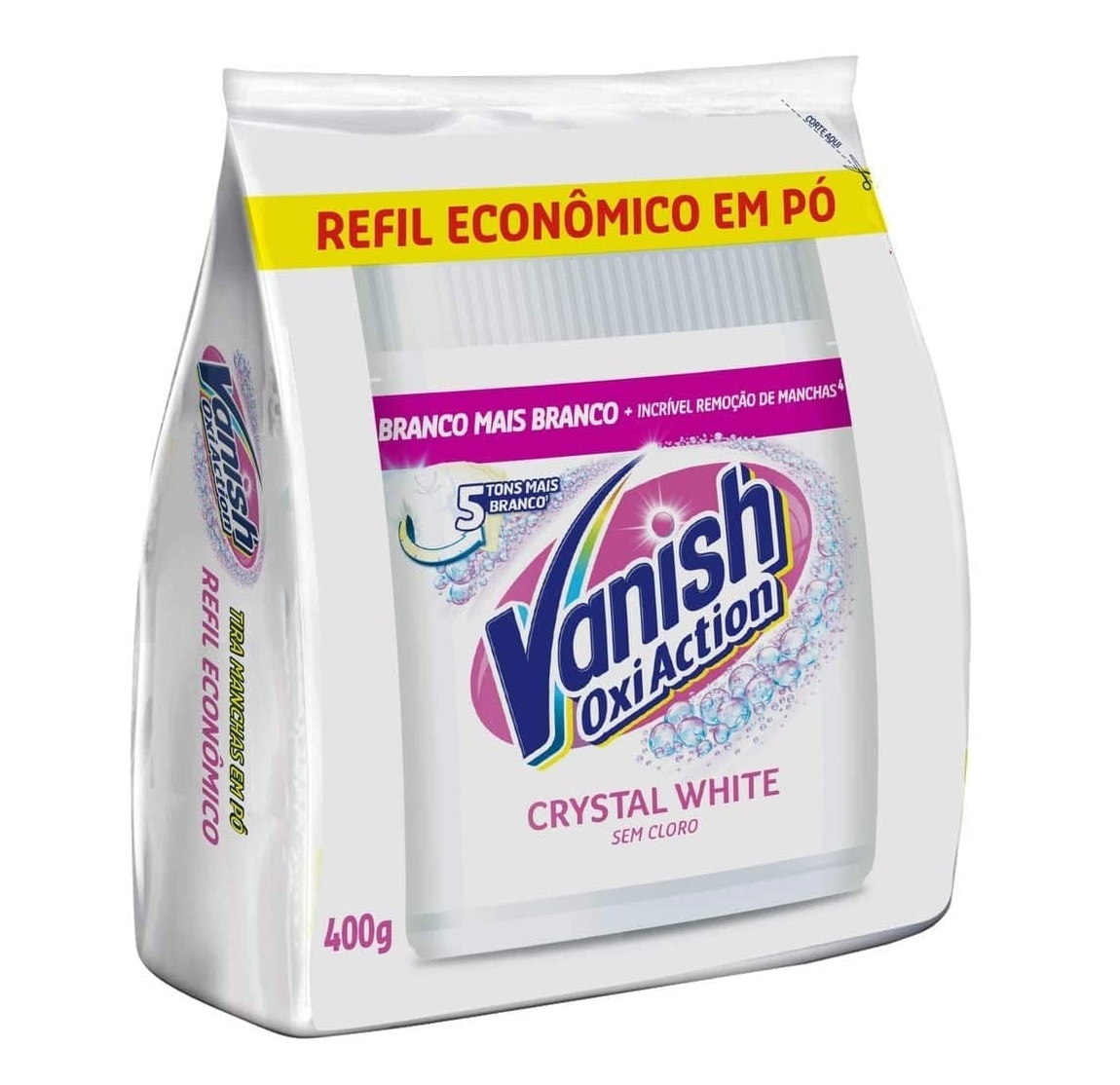 Tira Manchas em Pó Vanish Oxi Action Crystal White Refil, 400g