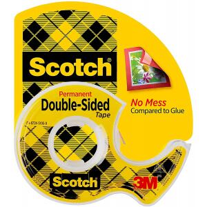 Fita Dupla-Face Scotch com Suporte - 12,7mm x 6,35 m