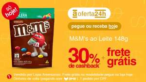 [App   AME 30%] M&M's chocolate ao leite 148g