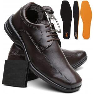 Sapato Masculino Confort Ultra Leve e Macio + Cinto e Carteira - Marrom