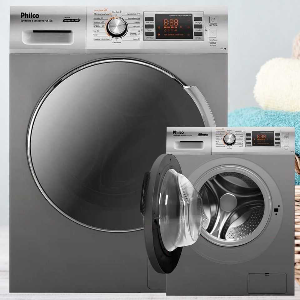 Lava e Seca Philco 12Kg 16 Programas Inox PLS12T 127 Volts