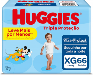 Huggies Fralda Tripla Proteção Hiper XG, 66 Fraldas