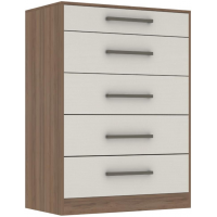 Cômoda Luciane Realce com 5 Gavetas