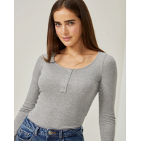 Blusa Amaron Manga Longa Botões Decote - Feminino