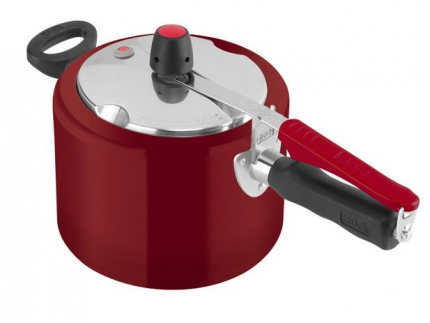 Panela de Pressão Clock PPFI 9295302825 Alumínio – 4,5L Vermelho
