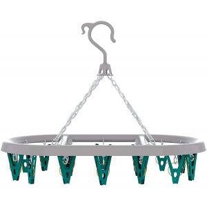 Mini Varal Oval com 24 Prendedores Flash Limp Verde