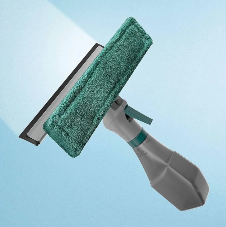 Limpa Vidros Spray, Rodinho e Limpeza, Reservatório 230 ml, Verde, Flash Limp