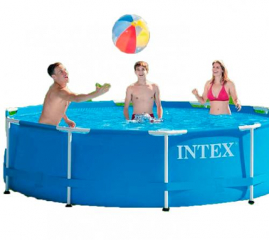 Piscina De Armação Metal Galvanizado 4.485l (bomba Filtro 127v) Intex