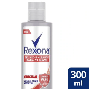 3 Unidades Álcool Gel Higienizante para Mãos Rexona Original 300ml