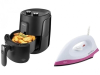 Fritadeira Elétrica sem Óleo/Air Fryer Philco – PFR15P 4L + Ferro de Passar a Seco Britânia FB27