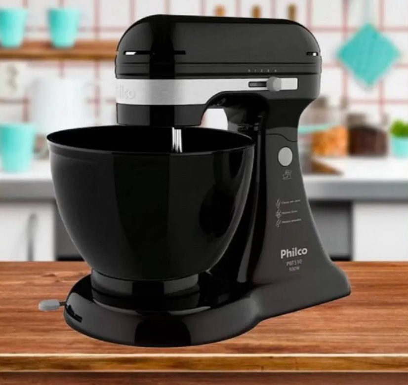 Batedeira Orbital Philco Preta 500W PBT510P – 4 Velocidades