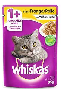 Ração Úmida Para Gatos Whiskas Sachê Frango ao Molho Adultos 85g (Min.4 e recorrência)
