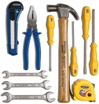 Tramontina 43409104, Kit Ferramentas 11 Peças Trena Estilete Martelo Alicate Chaves de Fenda e Fixas