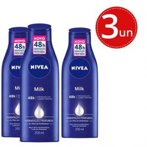 Kit Hidratante Corporal Nívea Body Extra Seca 200ml - 3 Unidades